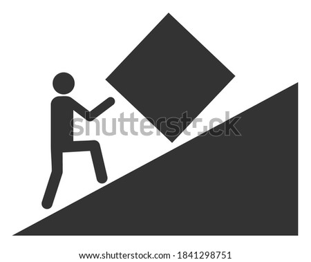 Pointless task icon on a white background. Isolated pointless task symbol with flat style.