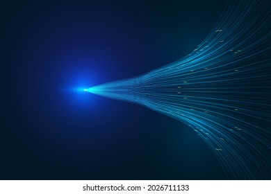 Points And Lines Horizontal Convergence Network Technology Big Data Background