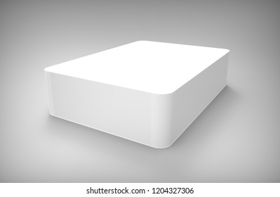 Poker Blank Card Deck Mockup On Gray Desk. 3D Rendering