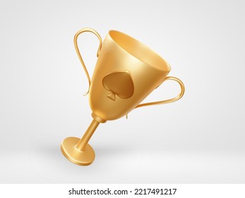 Poker Gold Awards 3d Illustration