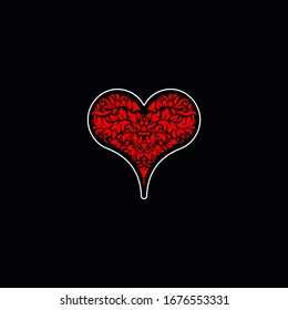 Poker playing card suit Hearts design shape single icon  Hearts suit deck playing card used for ace in Las Vegas royal casino  Single icon pattern isolated black  Ornament drawing pic for tattoo