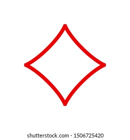 red diamond shape