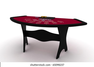 Poker Table. 3D Render.