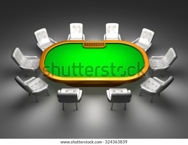 Poker Table Chairs Top View Isolated Stock Illustration 324363839