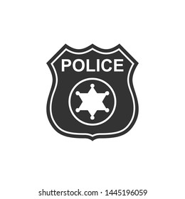 Police Badge Simple Monochrome Sign Vector Stock Vector (Royalty Free ...