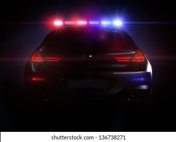 Police Car, With Full Array Of Lights
