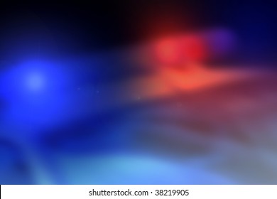 Police Car Light Bar Background In Motion