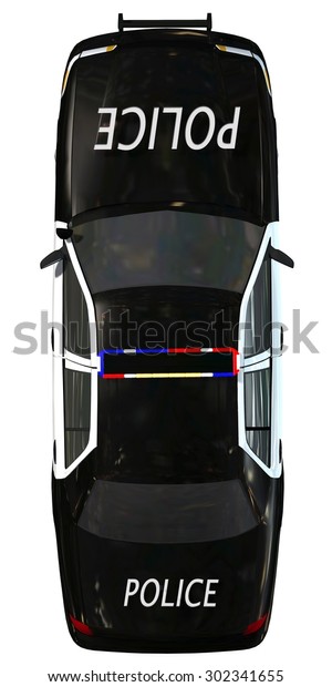 Police Car Top View Stock Illustration 302341655 | Shutterstock