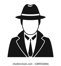 Police Detective Icon. Simple Illustration Of Police Detective Icon For Web Design Isolated On White Background