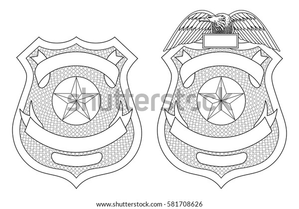 Police Law Enforcement Badge Shield Illustration Stock Illustration ...