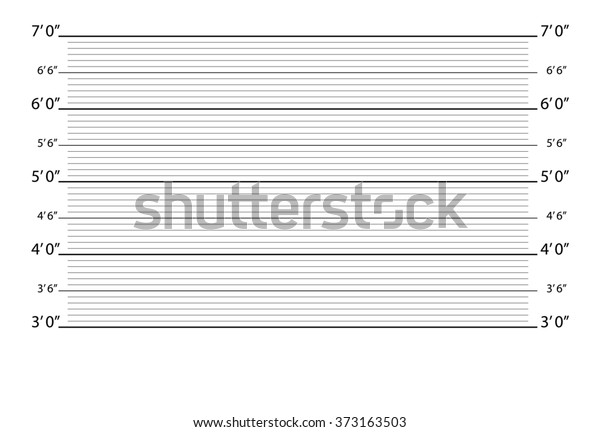 Police Lineup Height Measuring Wall Stock Illustration 373163503