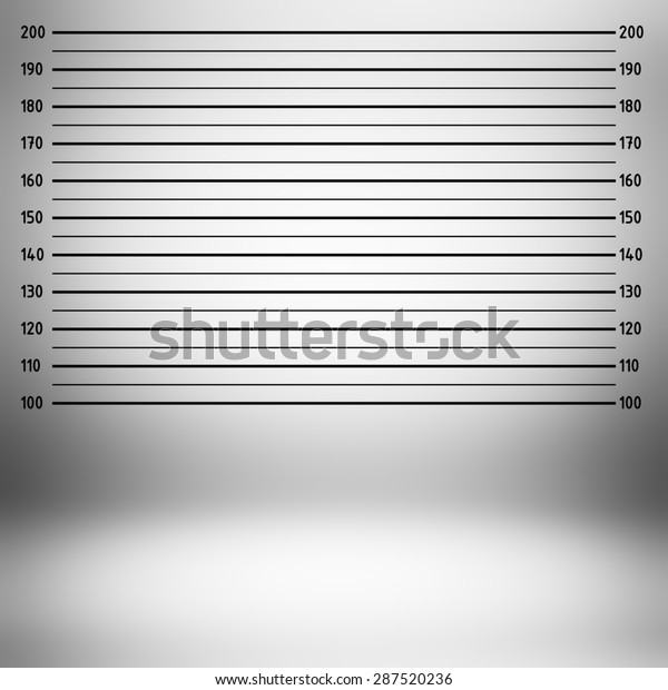 Police Lineup Mugshot Background Centimeter Unit Stock Illustration ...