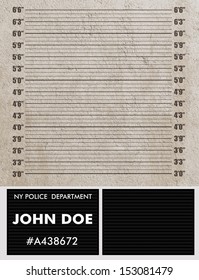 Police mugshot background. Add your text and photo