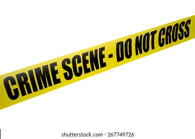 Police Tape - Crime Scene Do Not Cross Isolated On White Background