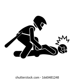 Police Violence Icon (pictogram). Flat Vector Design On Isolated Background.