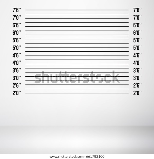 Police Wall Lineup Metrical Imperial Prison Stock Illustration ...