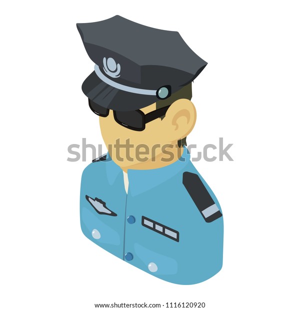 Policeman asian icon. Isometric illustration of\
policeman asian icon for\
web