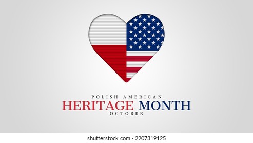 Polish American Heritage Month Creative Poster Stock Illustration ...