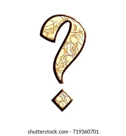 Marbled Metallic Question Mark Sign Symbol Stock Illustration 699882115