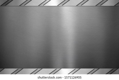 Polished Steel Plate Metal Background