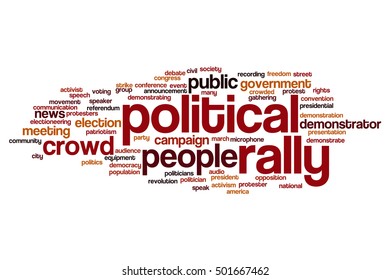 Political Rally Word Cloud Concept Stock Illustration 501667462 ...