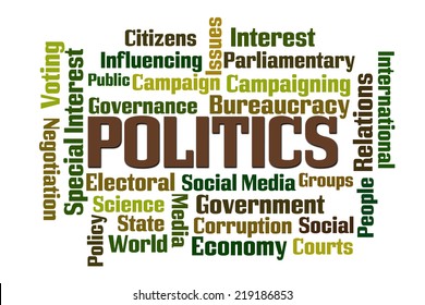 Politics Word Cloud On White Background Stock Illustration 219186853 