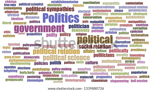 Politics Word Cloud Rows Isolated On Stock Illustration 1339880726 ...