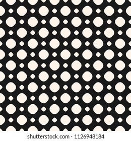 Polka Dot Vector Monochrome Seamless Pattern Stock Vector Royalty Free Shutterstock