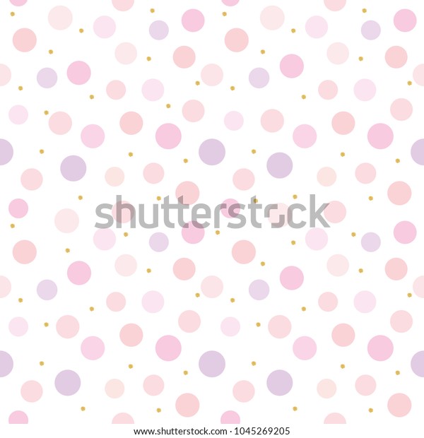パステルピンクの背景にポルカのドットシームレスなパターン 誕生日 バレンタイン スクラップブックデザイン ラスターコピー のイラスト素材