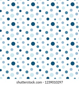 Polka dot seamless pattern in blue colors,raster version