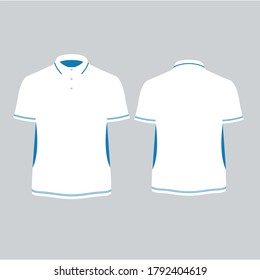 3d Mockup Men Polo Shirt Blue Stock Vector (Royalty Free) 1653092626
