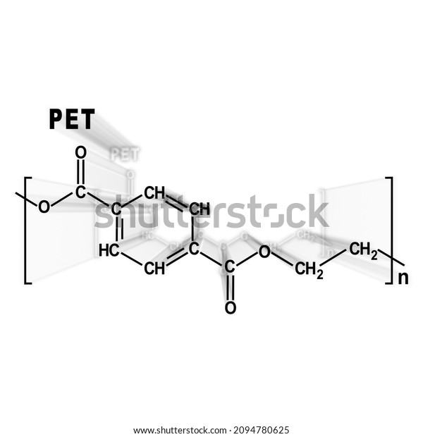 Polyethylene Terephthalate Pet Structural Chemical Formula Stock