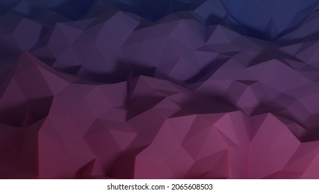 polygon abstract landscape  Bisexual pride flag colors  3D art  decorative background