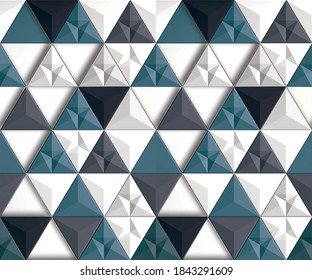 Polygon Abstract Polygonal 3d Geometric Triangle Background  triangular abstract background rendering  Grunge surface  3d ceramic wall tile for wall decor 