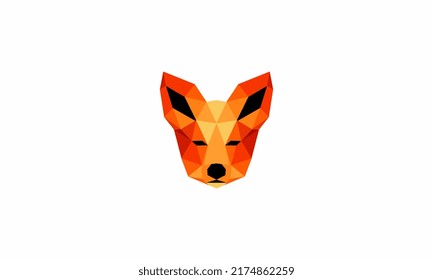 Polygon Fox Head For Simple Logo And Illustration