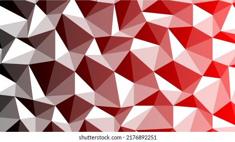 Polygon Mesh Gradiant Black And Gradiant Red