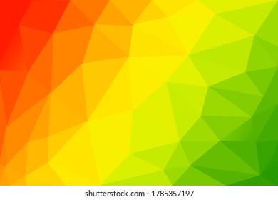 Polygon Red Yellow And Green Background