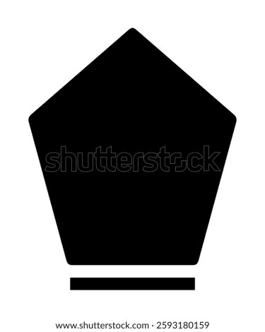 polygon shape icon filled with blac