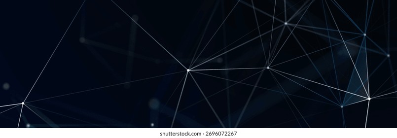 Polygonal background with dots and lines. Network connection structure. Science and technology. 3d rendering
