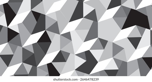 Polygonal pattern black. Abstract mono tone triangle background page in vector .Vector background with triangles. Abstract geometric background with triangles.