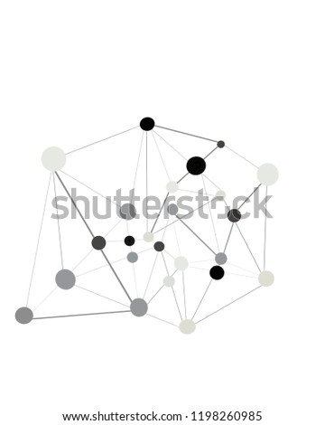 Polygonal Space Background with conect Dots.