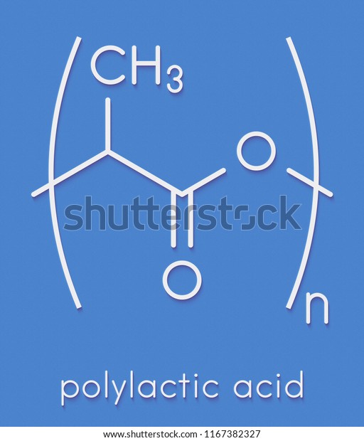 Polylactic Acid Pla Polylactide Bioplastic Chemical Stock Illustration ...