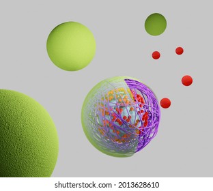 Polymeric Nanoparticle As A Nanocapsule Use As Imaging Agents Or For Drug Delivery 3d Rendering