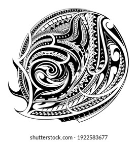 Polynesian Ethnic Style Tattoo For Bicep Or Chest Area