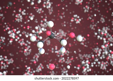 Polypropylene Glycol Molecule, Conceptual Molecular Model. Chemical 3d Rendering