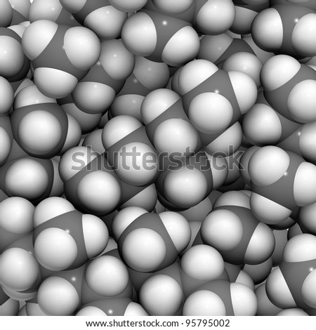 Polypropylene (PP) plastic molecule, chemical structure, detail. PP is a popular plastic used to manufacture textiles, plastic bags and many other articles. Imagine de stoc © 