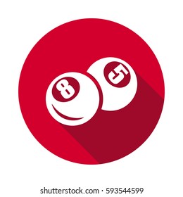 Pool ball flat icon