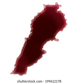 Pool Of Blood (or Wine) That Formed The Shape Of Lebanon. (series)