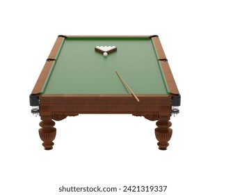 Pool table isolated on background. 3d rendering - illustration