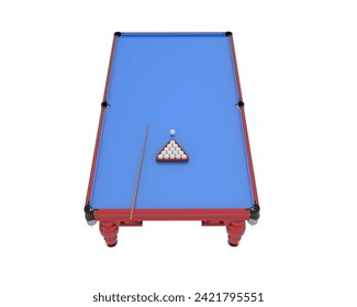 Pool table isolated on background. 3d rendering - illustration